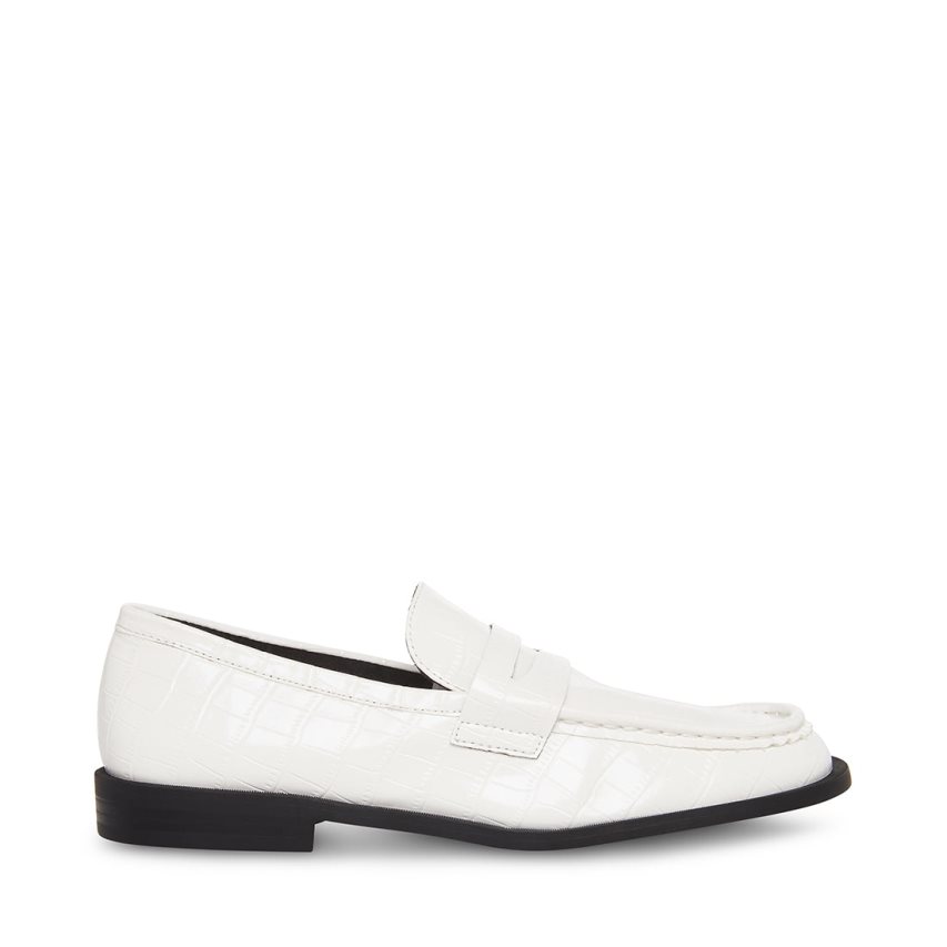 Loafers Steve Madden Goodman Crocodile Mujer Blancas | ES UK01ES